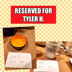 RESERVED FOR TYLER H: RD Cat bowl & Thankful mug